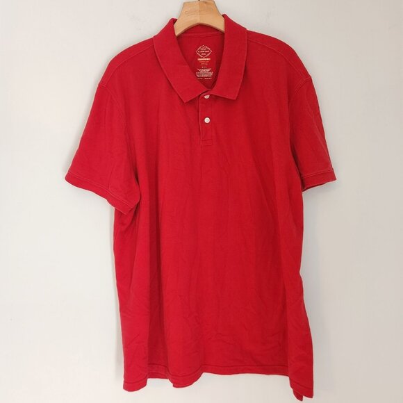 St John's Bay Comfort Flex Polo Shirt Classic Fit Golf Red XXL 2XL - Picture 5 of 8